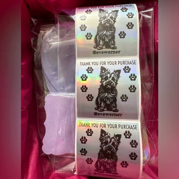 50 ct. Custom 2β Square Thank You, QR Code, FRAGILE Stickers OR LOGO - Picture 14 of 16